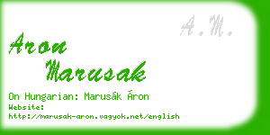 aron marusak business card